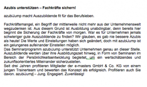 Azubis unterstützen